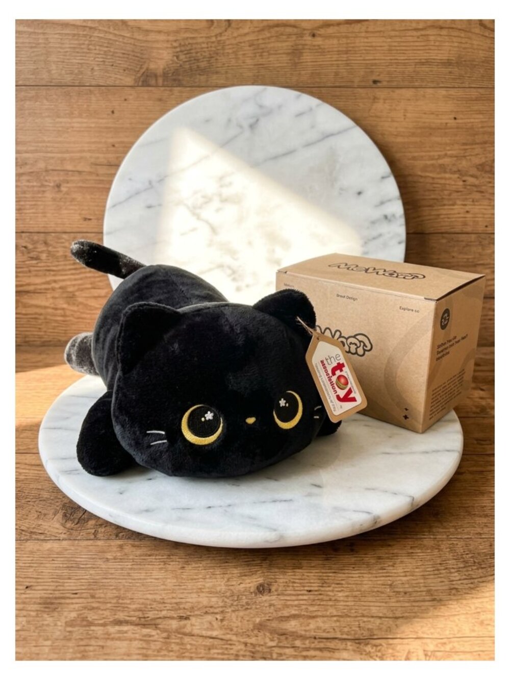 13 Inch Stuffed Cat Plush Pillow Soft Polyester Cotton Washable